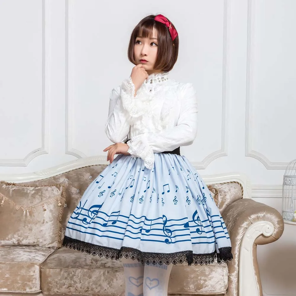 Милый светильник в стиле девушки из Мори Летняя короткая юбка небесно-голубого