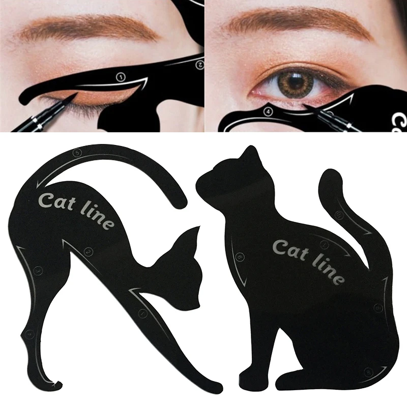 2pcs eyeliner card HANDAIYAN сияющий блеск Жидкий Водостойкий карандаш для глаз стойкий синий белый цвет мерцающий глаз макияж с трафареты для подводки глаз TSLM2 - Цвет: 2pcs eyeliner card