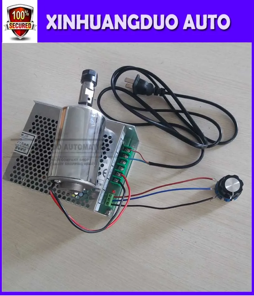 CNC шпинделя 200 Вт с воздушным охлаждением шпинделя комплект, 0.2KW моторный шпиндель с регулятором скорости питания для DIY