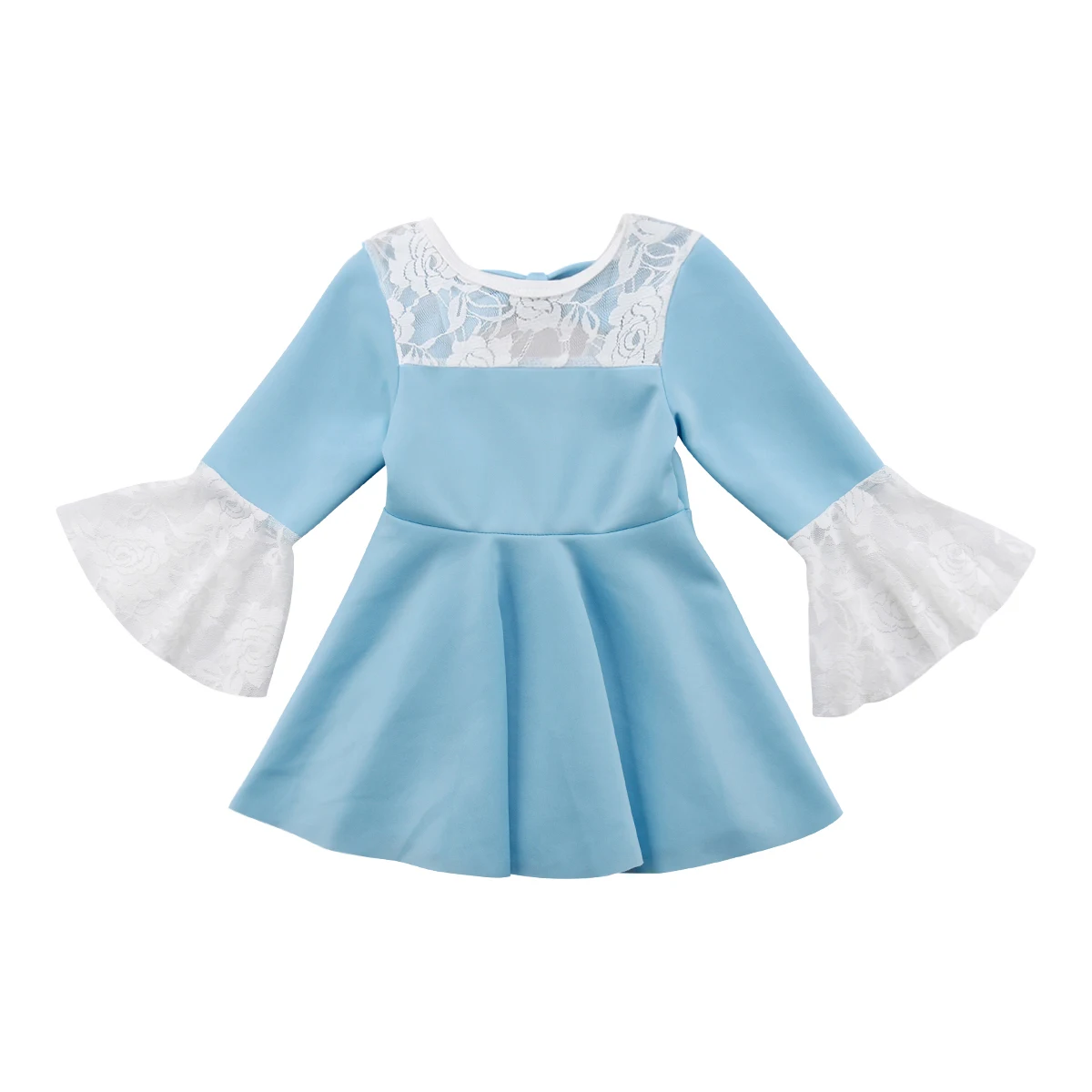 Fashion Lace Baby Girls Dress Long Sleeve Princess Ruffle Toddler Black Blue Girl Sundress Dresses Summer | Детская одежда и обувь