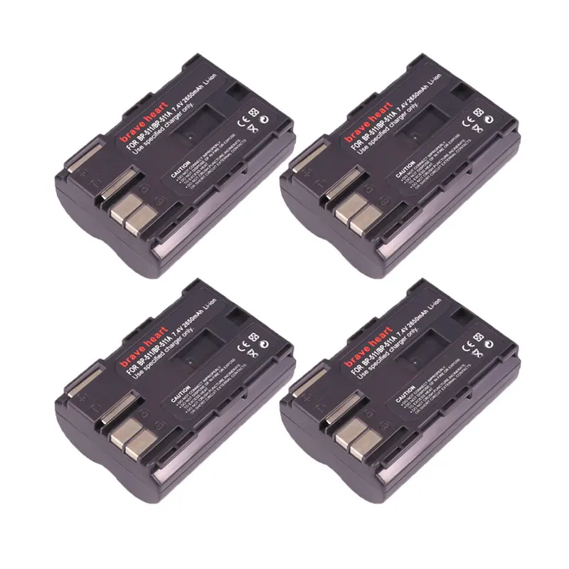 4 x BP 511 511A BP-511 BP-511A Li-Ion Батарея+ двойной Зарядное устройство для Canon Камера G6 G5 G3 G2 G1 EOS 300D 50D 40D 30D 20D 5D MV300i