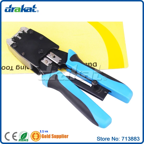 RJ12 RJ45 щипцы инструмент с трещоткой TL-500AR