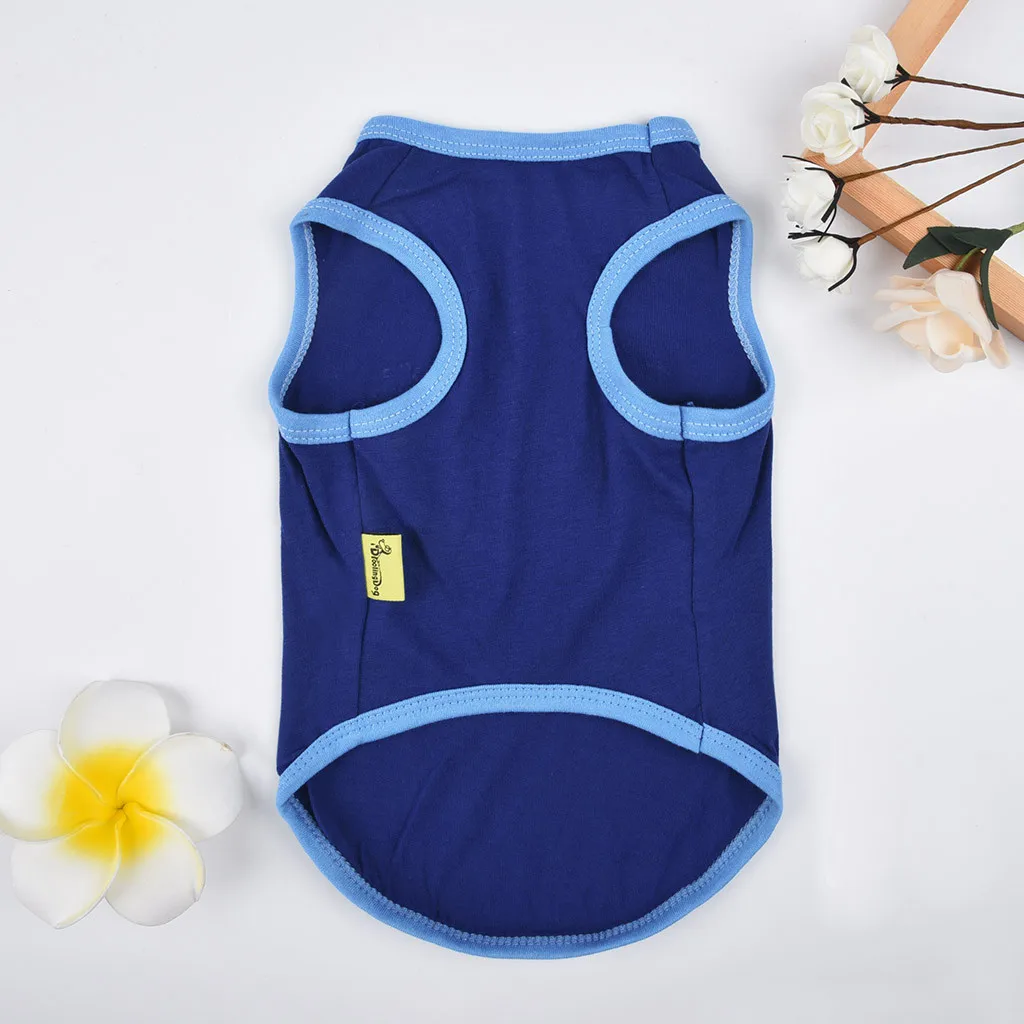 Transer футболка для собак ПЭТ жилет удобные дышащие шляпа принт с усами синего