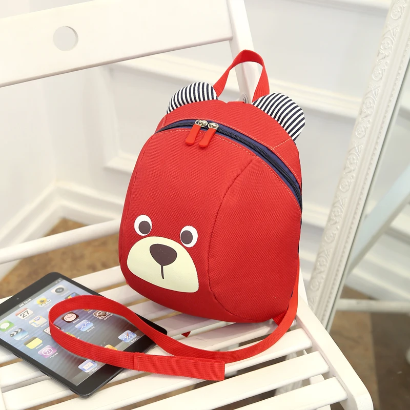 Детский рюкзак из парусины с рисунком медведя для детского сада школьные сумки