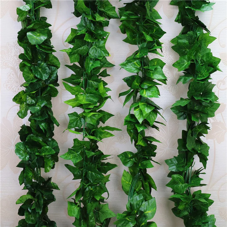 5 pieces Encryption Artificial Fake Creeper Leaves Grape Vines Hanging Plant Large Garland For Decor Indoor | Дом и сад