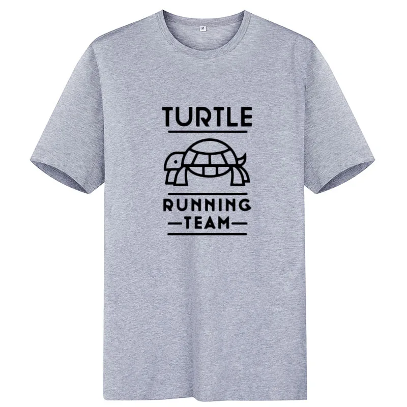 Женская футболка с принтом ONSEME Turtle Running Team забавная свободная коротким рукавом