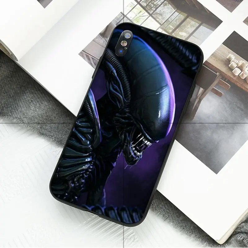Ruicaica Alien vs Predator TPU Мягкий силиконовый черный чехол для телефона iPhone X XS MAX 6 6s 7 7plus 8