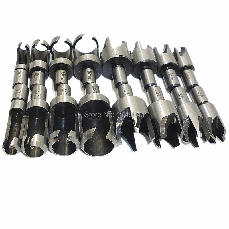 

16pcs Carpentry Wood Plug Cutter Cutting Tool Drill Bits Set Straight Tapered Claw Type 5/8" 1/2" 3/8" 1/4" 6mm 10mm 13mm 16mm
