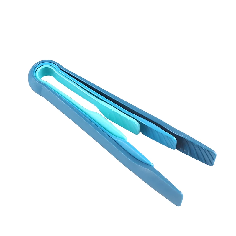 BLUE 3 шт./компл. multi-function100% силикона пищевой Тонг Кухня щипцы посуда Пособия по кулинарии зажимы-щипцы зажим аксессуары салатная инструменты - Цвет: BLUE