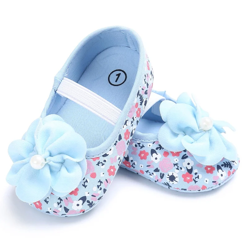 

Baby Girl Shoes Toddler Princess Style Floral Anti Slip Crib Stripe Kids Casual Shallow Prewalkers Shoes For Girls