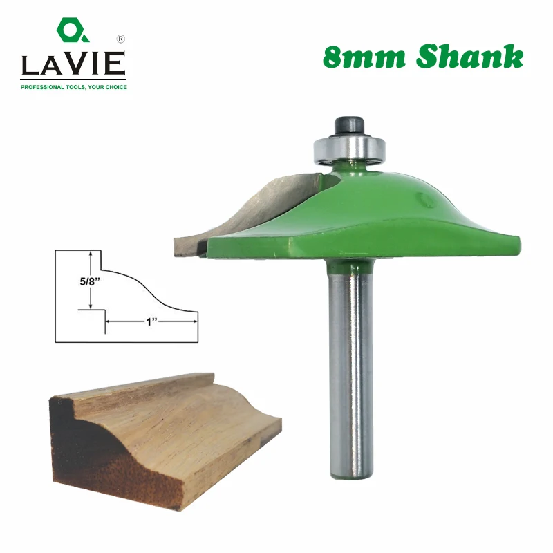 

1pc 8mm Shank 2-1/2" Raised Panel Router Bit Door Window Cove Line Milling Cutter Woodworking Cutting for Wood Tools MC02037