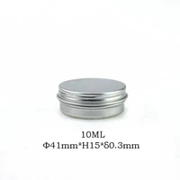 100pcslot free shipping 10ml 4115mm aluminium jars cream jars with screw lid 10g aluminum tins aluminum lip balm container