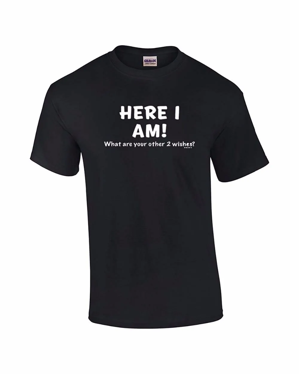 Threadrock мужская Я Здесь Какие Еще Два Желания Футболки|t-shirt t-shirt|men t-shirtt-shirt men |