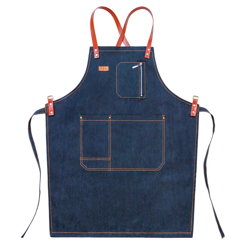 

Senyue Korean coffee milk tea shop waiter overalls apron custom printed logo embroidered for men and women apron