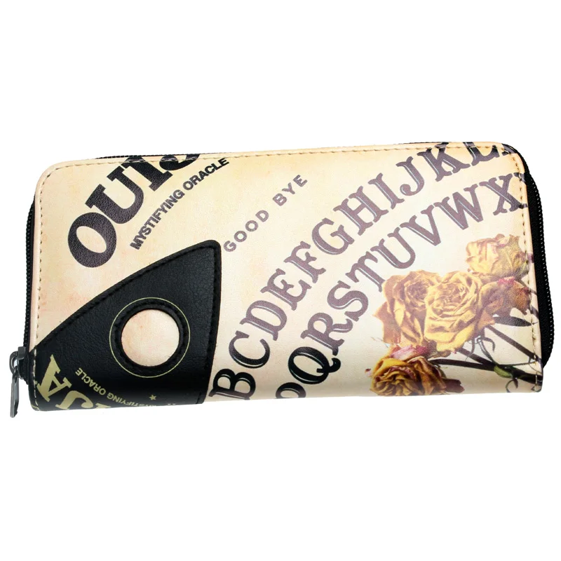 OUIJA письмо застегивать вокруг кошелька pu Длинные Модные женские кошельки дизайнерский бренд кошелек женские вечерние кошелек женский держатель для карт