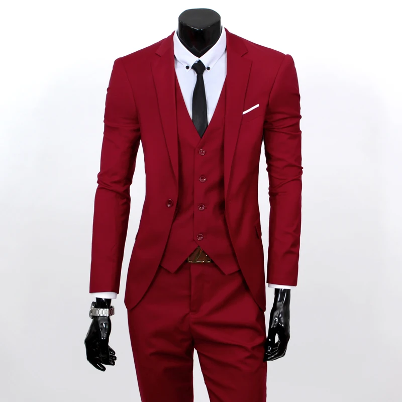 LEFT ROM (Jacket+Pants+Vest) Men Suit Brand business Blazers Jacket Formal Dress Set Male Wedding Groom Tuxedos three-piece | Мужская