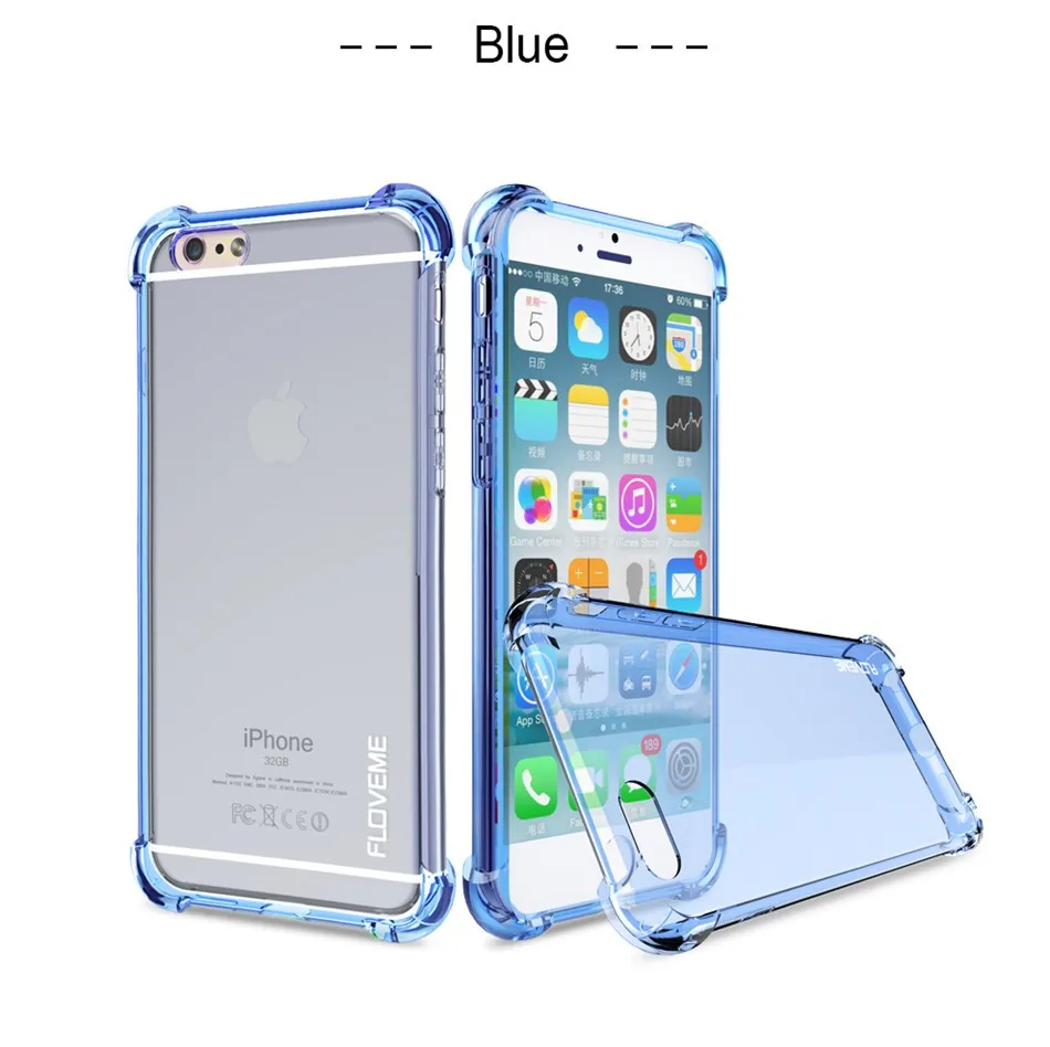 Floveme чехол для iPhone 6 S iPhone6 6 S iPhone 7 чехол плюс Crystal Clear Мягкие TPU Тонкий прозрачный чехол телефона Капа для iPhone 7 чехол на айфон 6 6s Plus чехол на айфон 7 7 Plus чехлы на телефон чехол на айфон