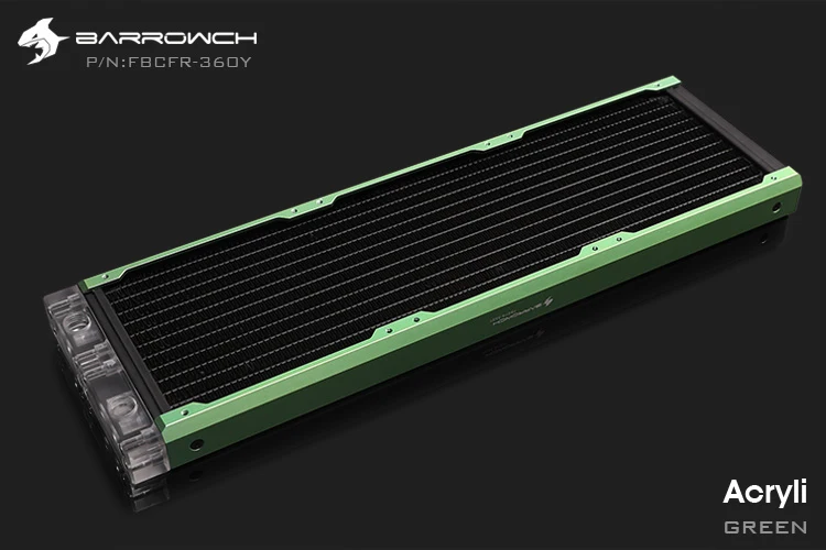 Barrowch FBCFR-360, хамелеон рыбы модульные 360 мм радиаторы, акрил/Пом съемные радиаторы, подходит для 120 мм вентиляторов - Цвет лезвия: Acrylic-Green