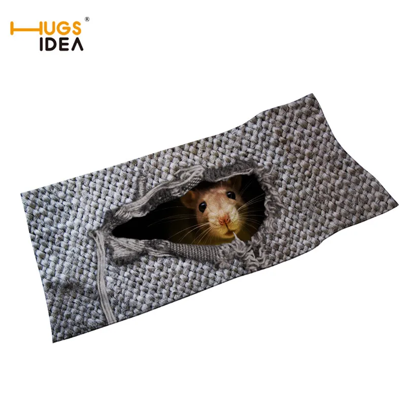 Пляжное полотенце HUGSIDEA с 3D рисунком животного мыши кота супервпитывающий