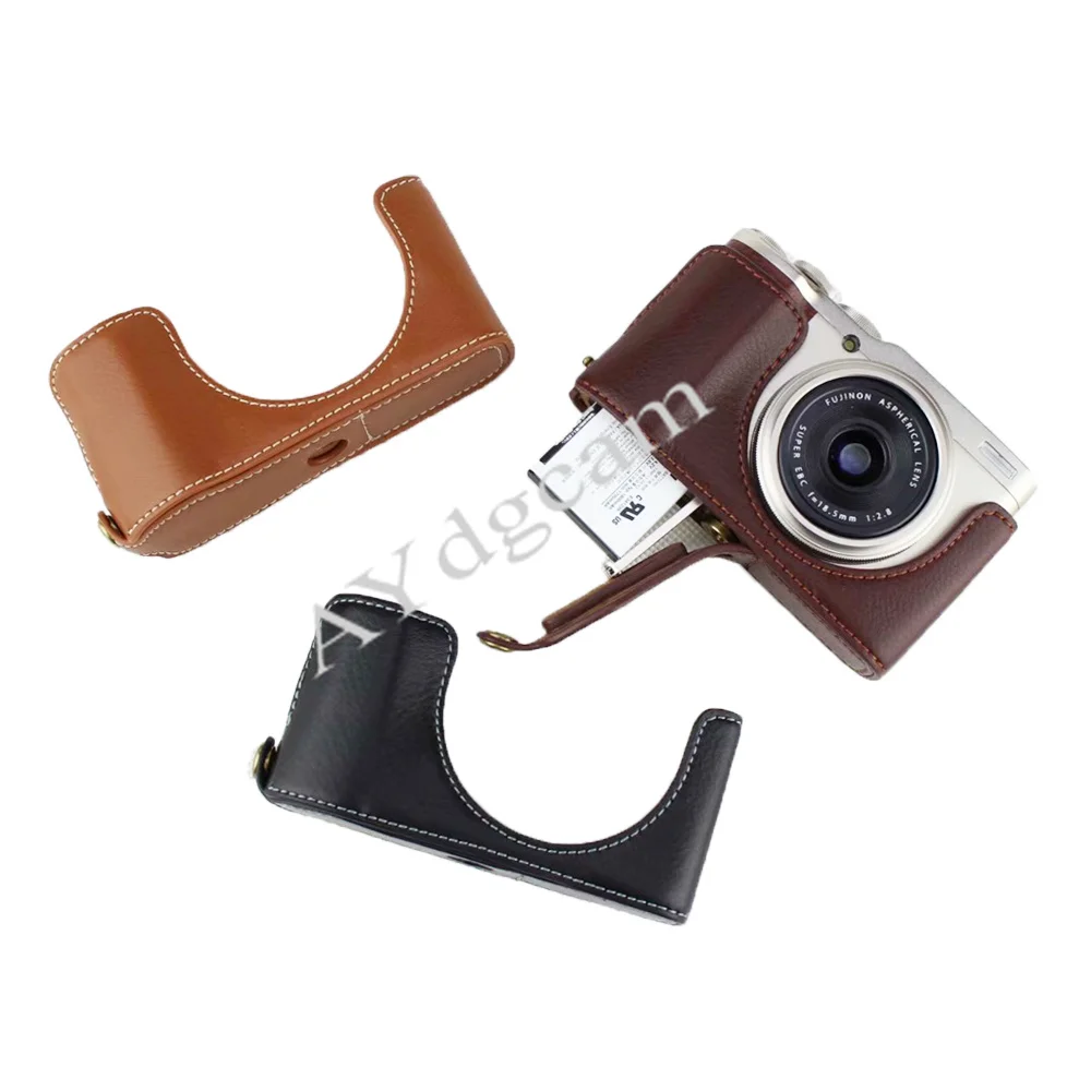 Новинка, чехол из натуральной кожи для камеры, наполовину закрытый чехол для Fujifilm XF10 FUJI, задний Чехол для Камеры Новинка, чехол из натуральной кожи для камеры, наполовину закрытый чехол для Fujifilm XF10 FUJI, задний Чехол для Камеры
