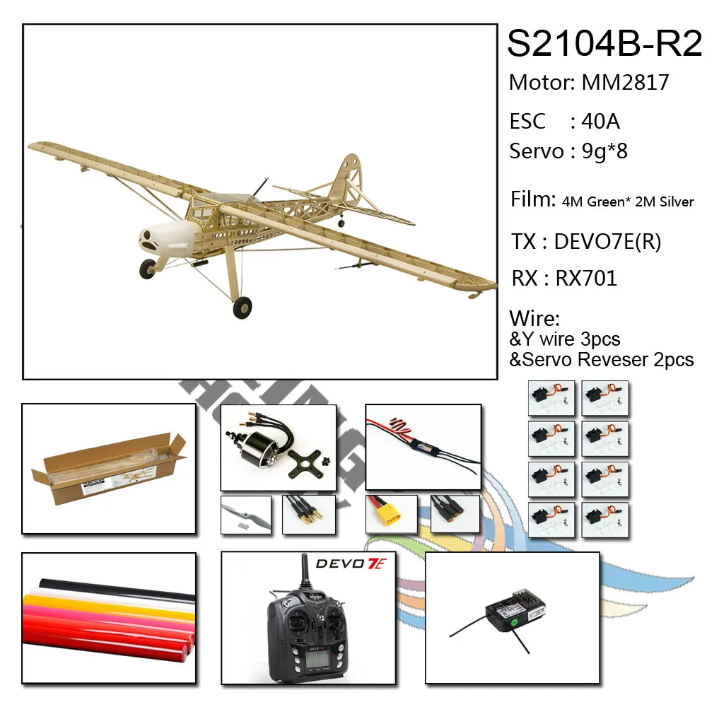 Масштаб RC Balsawood самолет лазерная резка Fieseler Fi 156 Storch 1600 мм(6") набор из пробкового дерева DIY строительные деревянные модели - Цвет: S2104B-R2