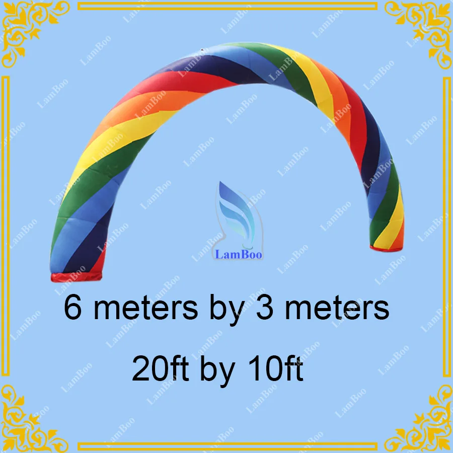 Хит продаж бесплатная доставка надувная Радужная Арка 6 м для мероприятий