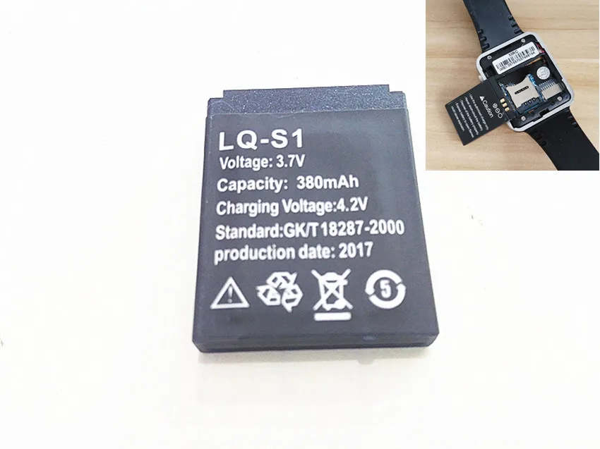 Li Po DZ09 512431 3 7 V 380mAh литий полимерный ионный аккумулятор для A1 W8 Смарт часы батареи