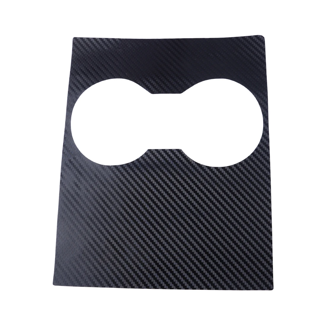 

beler 5pcs/set PP Black Carbon Fiber Style Dashboard Center Console Water Cup Holder Cover Sticker Trim fit for Tesla Model 3