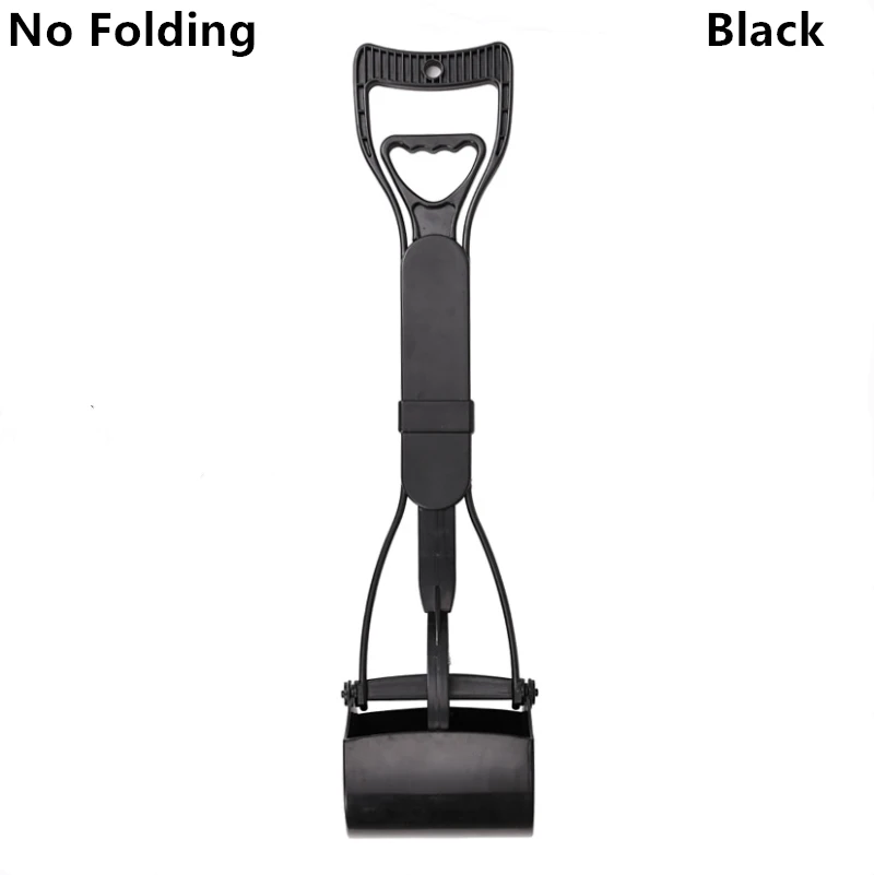 Puppy Pet Pooper Scooper с длинной ручкой захват, совок для уборки собачьих экскрементов очистка уборки животных отходов собак кошек палочки er чистящие инструменты Outdoot - Цвет: No Folding Black