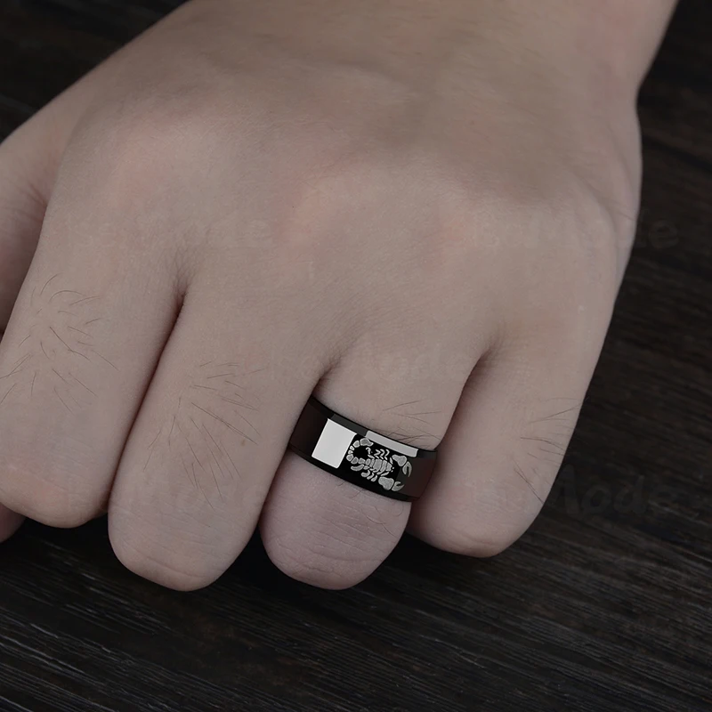 Кольцо ELSEMODE мужское из нержавеющей стали и титана винтажное круглое Ювелирное