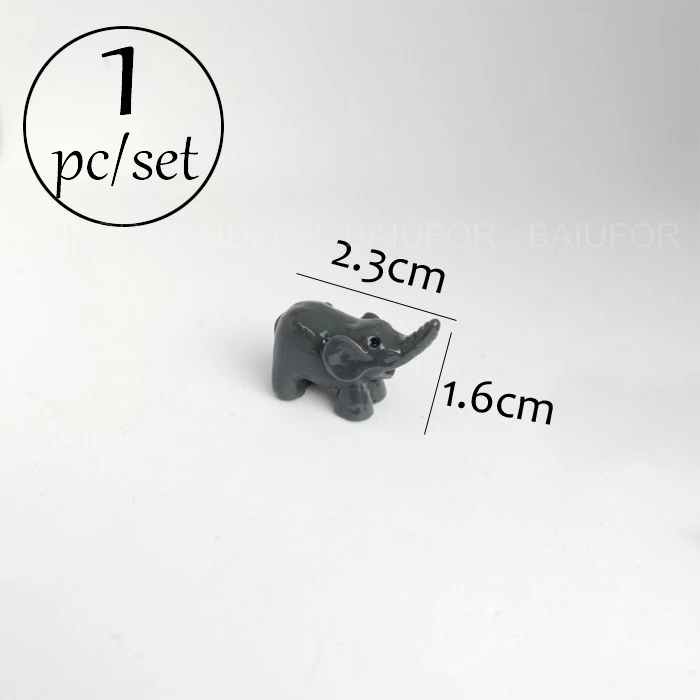 Elephant 1 piece BAIUFOR мини животные миниатюрная Фея Сад Декор Пейзаж из мха аксессуары diy Террариум фигурки Дельфин Пингвин Лебедь автобус - Цвет: Elephant 1 piece