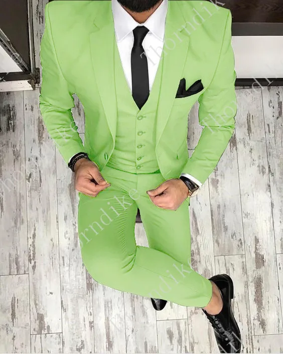 mint green Thorndike мужской деловой костюм обтягивающие классические мужские костюмы блейзеры роскошный костюм мужские желтые 3 шт.(куртка+ брюки+ жилет - Цвет: mint green