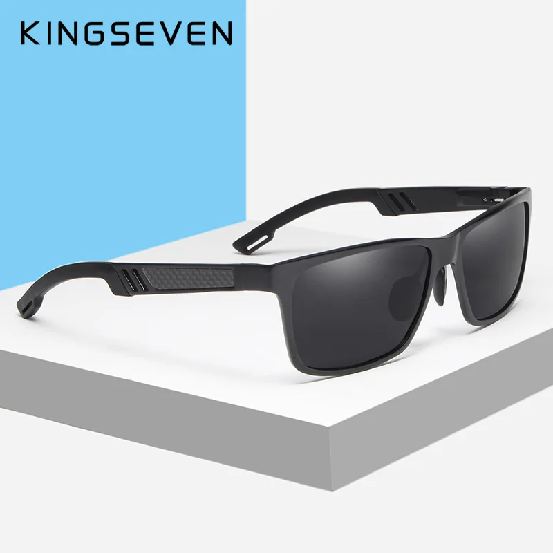 Мужские солнцезащ. Очки для вождения KINGSEVEN черно серые солнцезащитные очки в