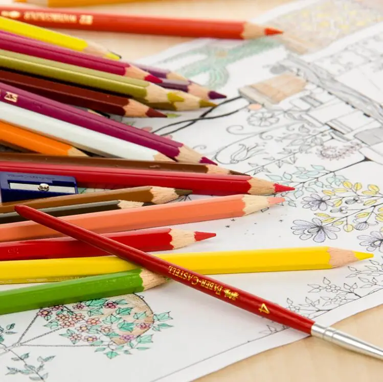 lápis de cores aquarela para desenho, pintura acuarelas, decoração escolar