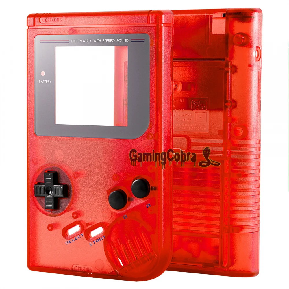 eXtremeRate Transparent Red Full Housing Shell Buttons with Screen Len for Gameboy DMG-01 | Электроника