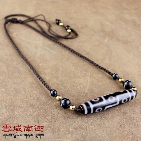Тибетские Бусы из натурального камня дзи колье-чокер с 9 глазами Dzi для мужчин и