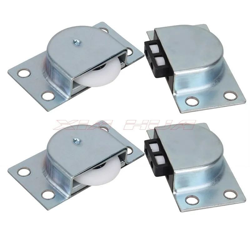 2 пары раздвижных дверей для шкафа ролик двери шкив из нержавеющей стали шкаф