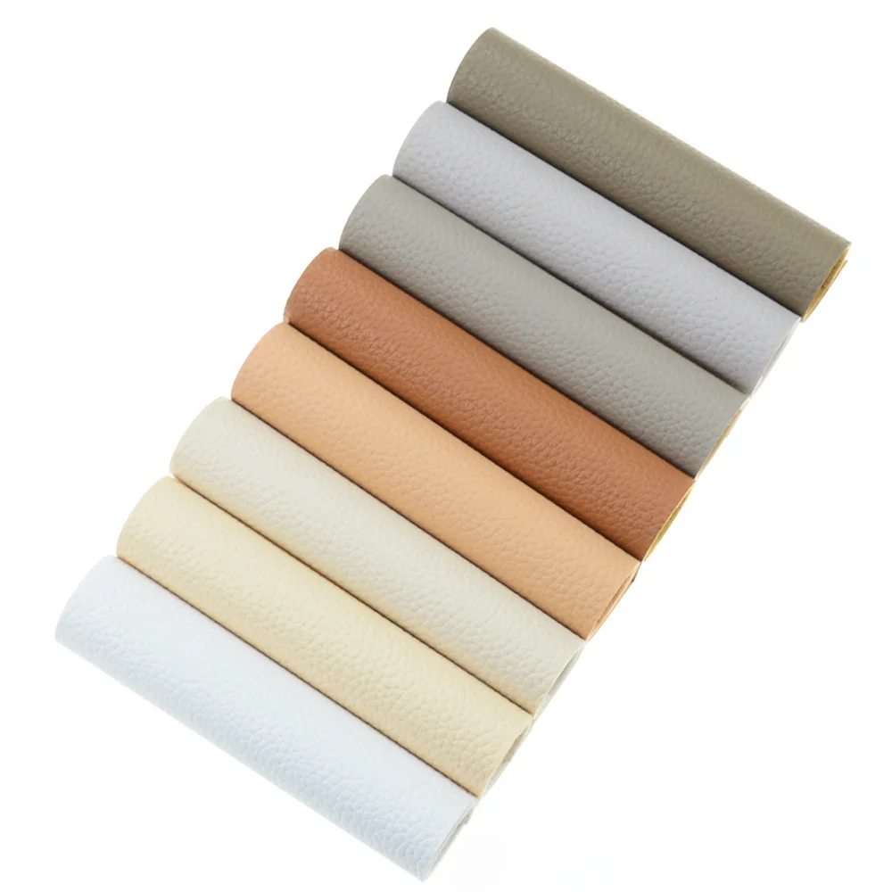 8pcs A4 Mixed color6 Много штук A4/A5 размер сплошной цвет личи текстуры искусственная кожа ткань листы для сережек, волос банты, повязка на голову, бумажник решений - Цвет: 8pcs A4 Mixed color6
