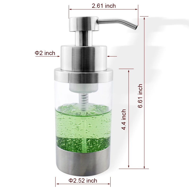 Дозатор жидкого мыла из нержавеющей стали 304 мл|soap liquid dispenser|soap liquidliquid soap dispenser bottle