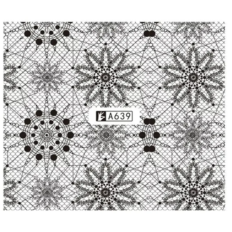 1 Sheet Arabesque Totem Nail Art Water Decals Transfer Sticker | Красота и здоровье