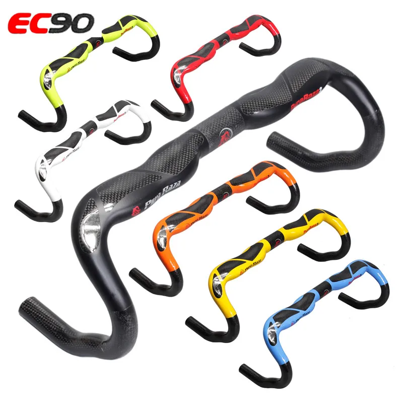 

2019 PURARAZA latest I ultralight full carbon fiber road bicycle handlebar car racing handlebar 31.8*400 420 440MM 7 colors