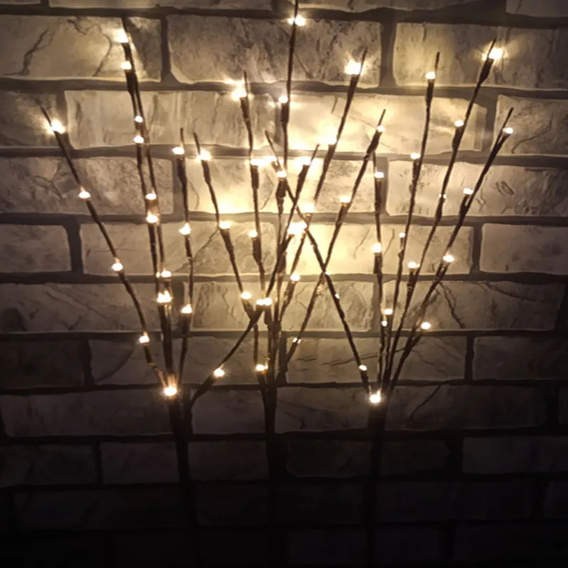 Christmas String LED Willow Branch Lamp Floral Lights 20 Bulbs Home Party Garden Decor Birthday Gift gifts | Лампы и освещение
