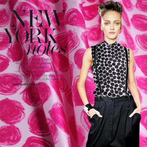 105 см широкий розовый принт шелковая ткань для платья рубашка Одежда diy Пэчворк