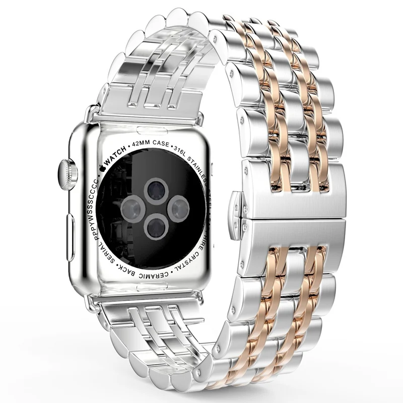 URVOI band для apple watch series 6 SE 5 4 3 2 ремешок на запястье браслет из нержавеющей стали