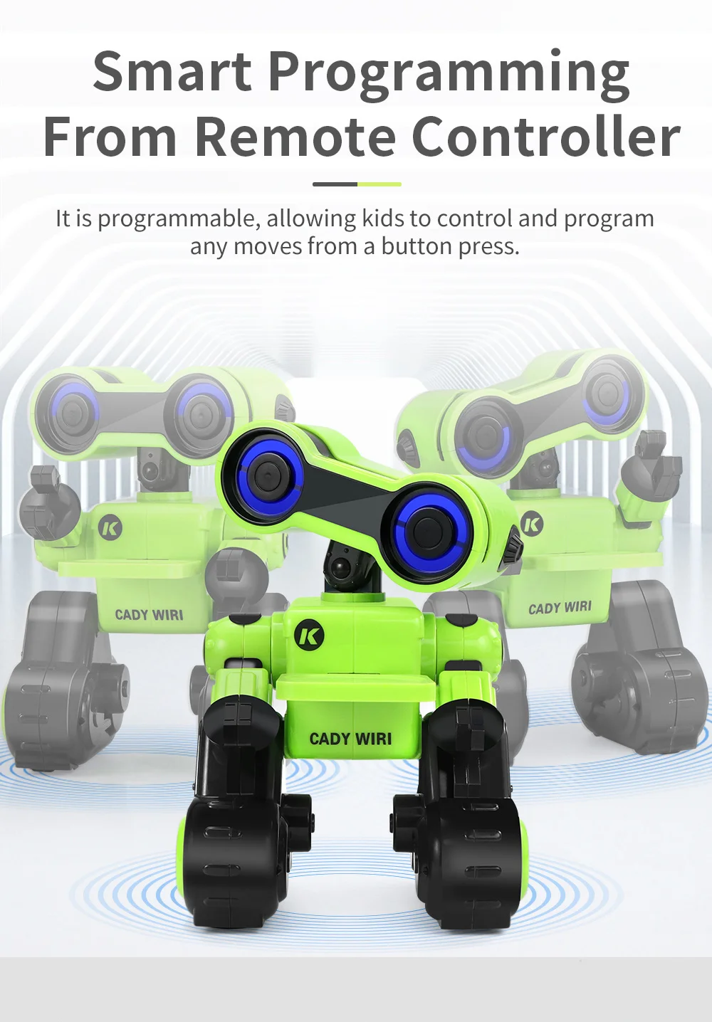 Интеллектуальный робот EBOYU JJR/C JJRC R13 Cady WIRI, программируемый музыкальный танец, игрушка-робот для детей в подарок