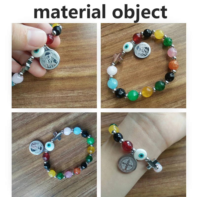 Женский браслет ELSEMODE этнический разноцветный из нержавеющей стали с подвеской в