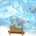 Юбка-пачка для детского душа, 1 ярд, с синими снежинками и блестками, для творчества, для принцессы, вечерние, свадебные, зимние, Wonderland Decor