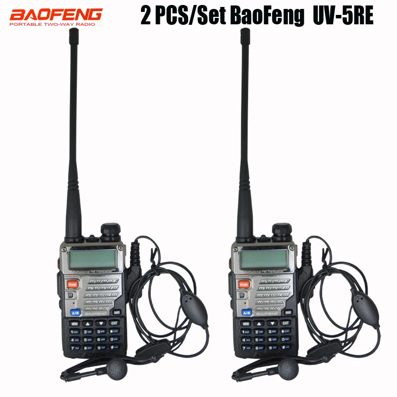 Лампа BaoFeng UV 5 для двусторонней радиосвязи с бесплатными наушниками UV5RE 136 174 МГц и