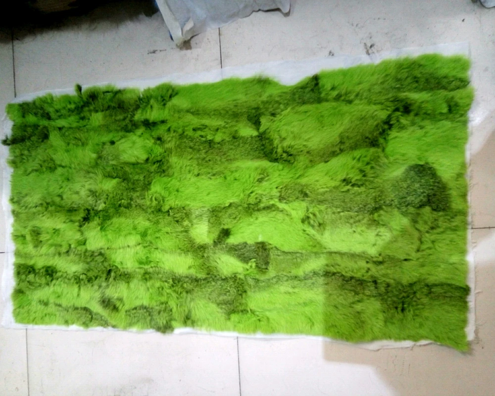 売る Oflba自然なウサギの毛皮カーペット敷物暖かいパッチワーク本物のウサギの毛皮ブランケット冬の寝室のカスタマイズされたソフト