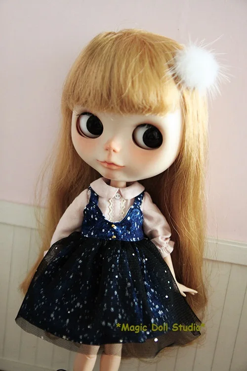 [MG331] Новинка 2019 бесплатная доставка Кукольное платье Neoblythe # платье-жилет с узором